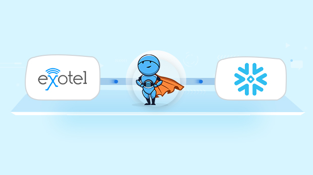 Connect Exotel to Snowflake ETL in minutes